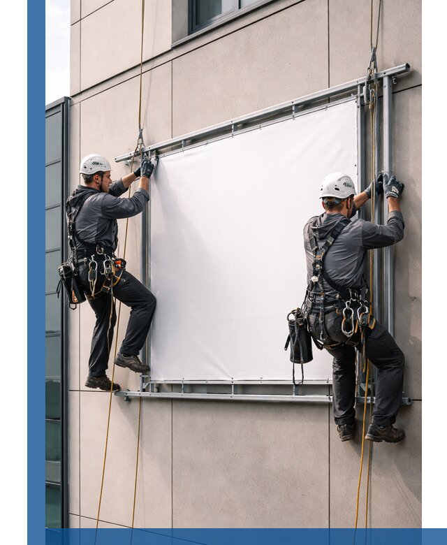 Монтаж наружной рекламной вывески в Еманжелинске под ключ