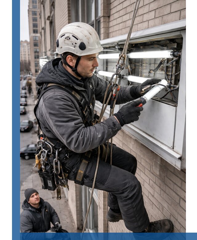 Профессиональная замена ламп в наружной вывеске в Еманжелинске