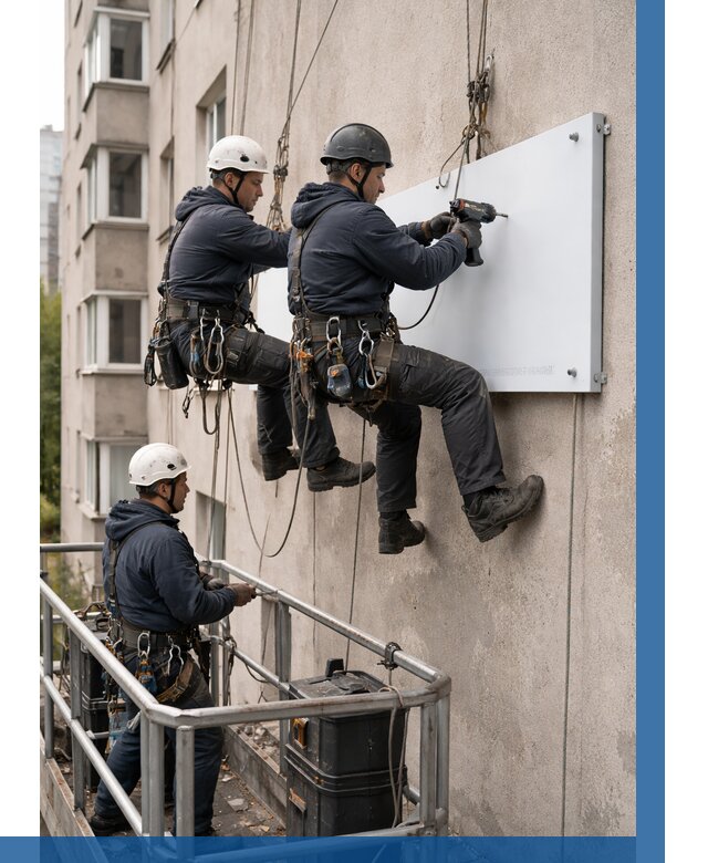 Монтаж табличек и указателей в Еманжелинске от 3595 р. | ВЫСОТНИК-Мнж