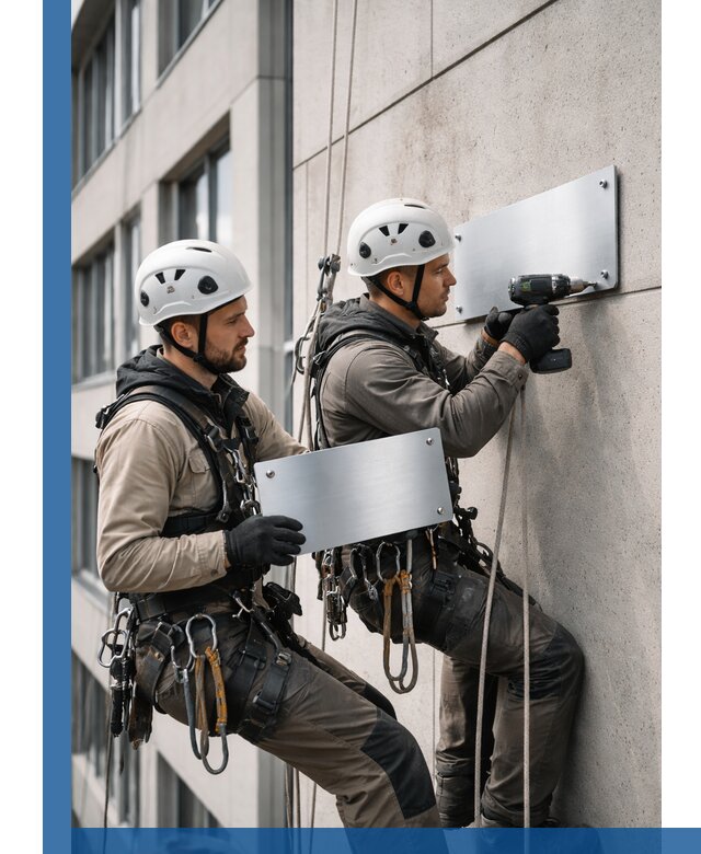 Монтаж табличек и указателей в Еманжелинске для зданий и сооружений