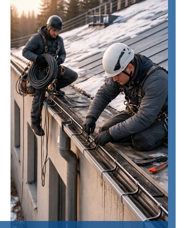 Монтаж греющего кабеля на кровле в Еманжелинске от 462 р. | ВЫСОТНИК-Мнж