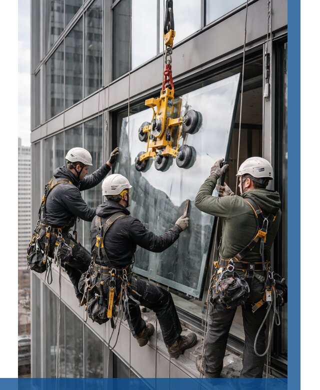 Фасадное остекление зданий под ключ в Еманжелинске от 10271 р. | ВЫСОТНИК-Мнж