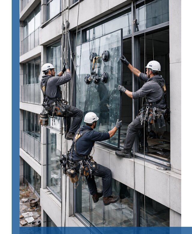 Фасадное остекление и монтаж витражей зданий в Еманжелинске под ключ