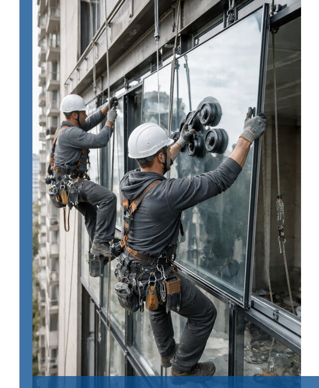 Витражное остекление фасадов и лоджий в Еманжелинске под ключ