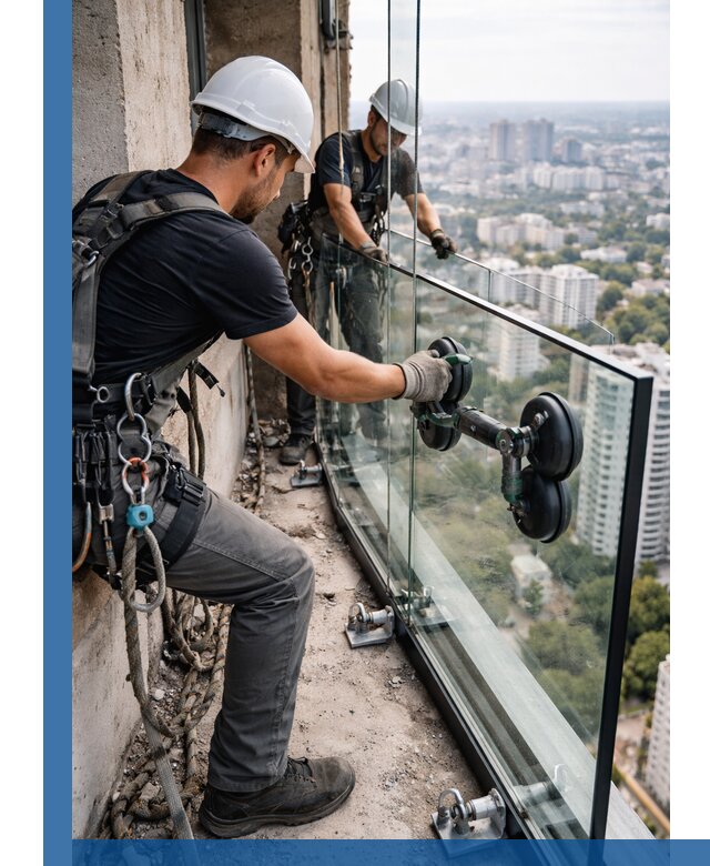 Монтаж стеклянных ограждений под ключ с гарантией в Еманжелинске