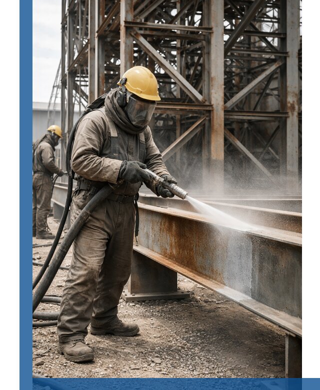 Пескоструйная очистка металлоконструкций в Еманжелинске промышленная