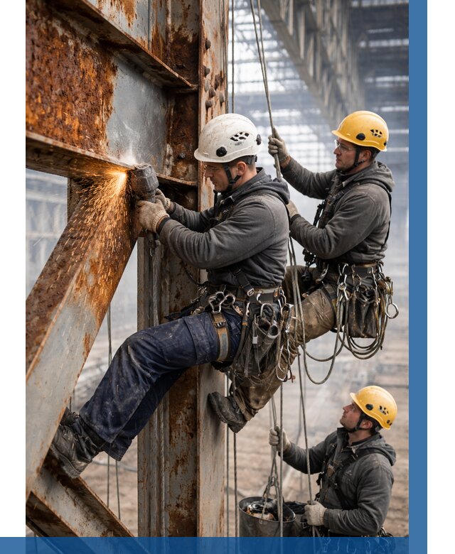 Зачистка металла от ржавчины в Еманжелинске от 359 р. | ВЫСОТНИК-Мнж