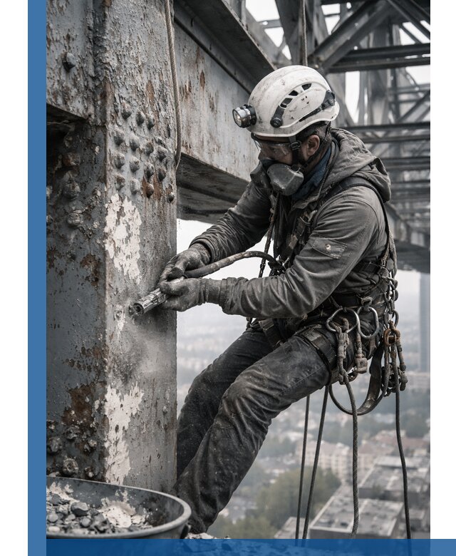 Удаление старой краски с металлических конструкций в Еманжелинске