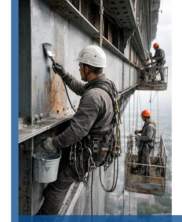 Покраска металлоконструкций на высоте в Еманжелинске профессионально