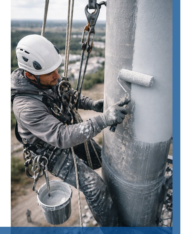 Покраска мачт связи под ключ в Еманжелинске от 873 р. | ВЫСОТНИК-Мнж