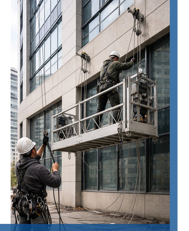 Монтаж и подъем фасадной люльки в Еманжелинске от 12325 р. | ВЫСОТНИК-Мнж