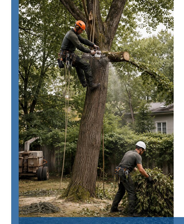 Кронирование деревьев в Еманжелинске, безопасная высотная обрезка
