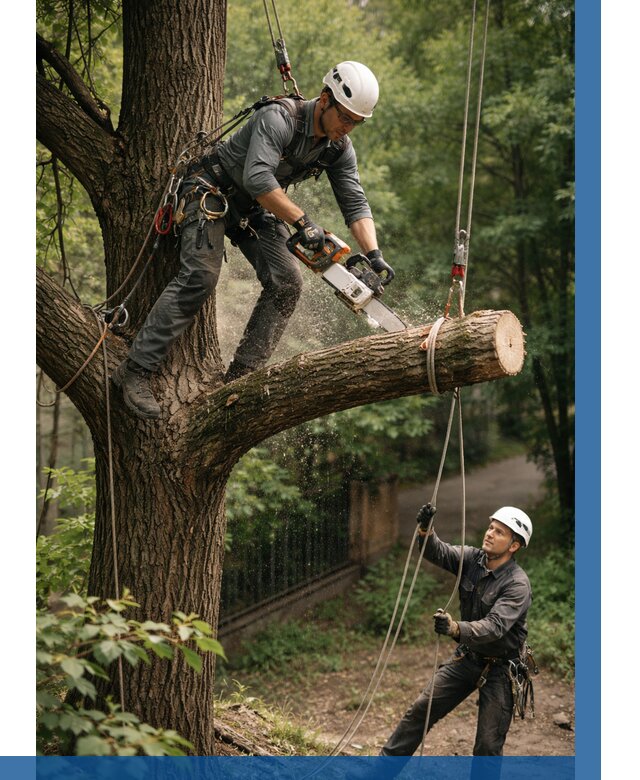 Спил деревьев альпинистами в Еманжелинске от 8217 р. | ВЫСОТНИК-Мнж