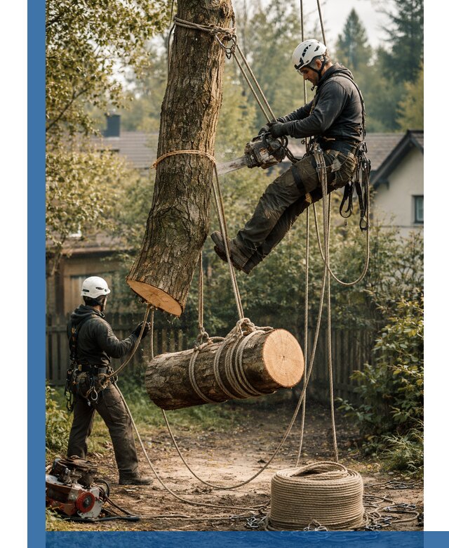 Валка деревьев частями в Еманжелинске, безопасно и аккуратно
