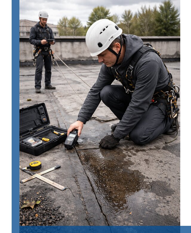 Обследование кровли на протечки и выявление дефектов в Еманжелинске