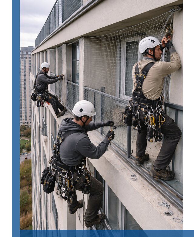 Профессиональный монтаж защитной сетки от птиц в Еманжелинске